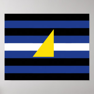 Poster Drapeau de fierté des sports aquatiques