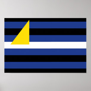Poster Drapeau de fierté des sports aquatiques