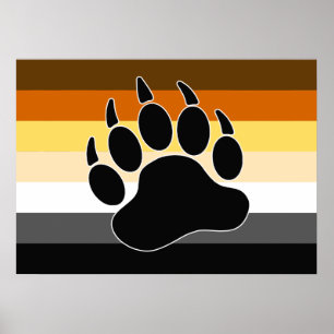 Poster Drapeau de fierté d'ours