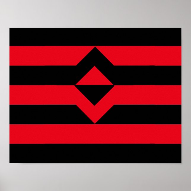 Poster Drapeau de fierté du poing (Devant)
