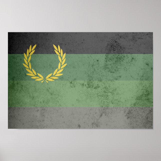 Poster Drapeau de fierté d'uniforme militaire (Devant)