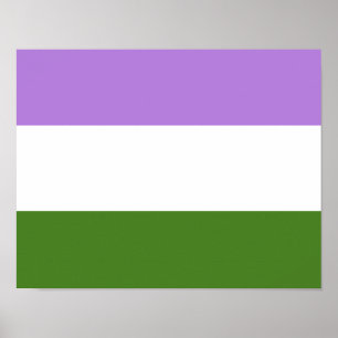 Poster Drapeau de fierté Genderqueer