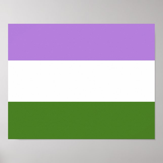 Poster Drapeau de fierté Genderqueer (Devant)