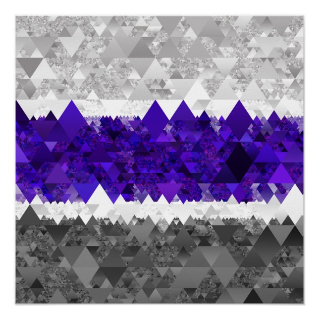Poster Drapeau de fierté Greygender Boho Géométrique Mod  (Devant)