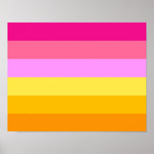 Poster Drapeau de fierté lesbienne (Aube)