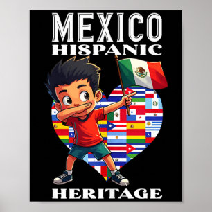 Poster drapeau de fierté mexicaine mexique racines patrim