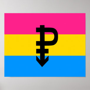 Poster Drapeau de fierté pansexuel