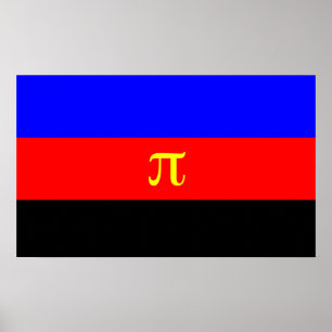 Poster Drapeau de fierté polyamoureuse