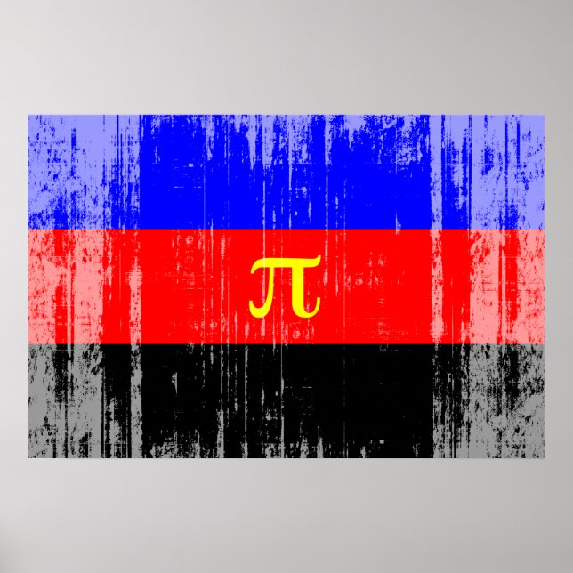 Poster Drapeau de fierté polyamoureuse (Devant)