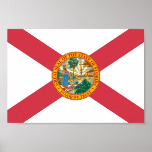 Poster Drapeau de Floride