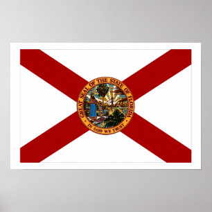 Poster Drapeau de Floride