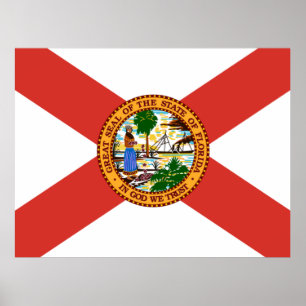 Poster Drapeau de Floride