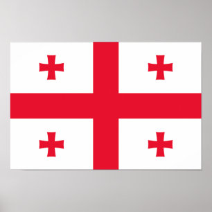 Poster Drapeau de Géorgie