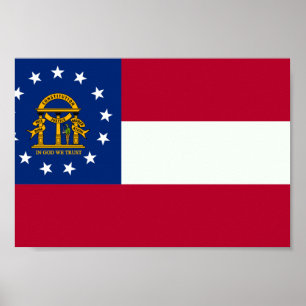 Poster Drapeau de Géorgie