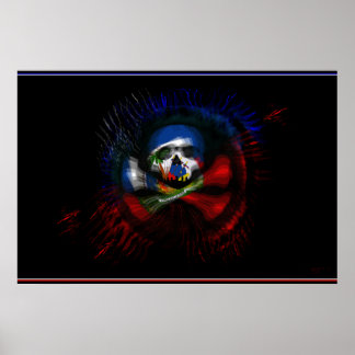 Poster Drapeau de guerre haïtien