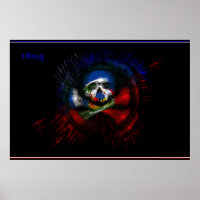 Drapeau de guerre haïtien - DRAPO TOUSSAINT - Drap
