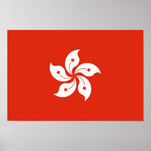 Poster Drapeau de Hong Kong