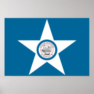 Poster Drapeau de Houston