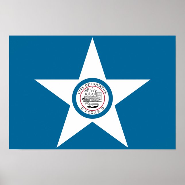 Poster Drapeau de Houston (Devant)
