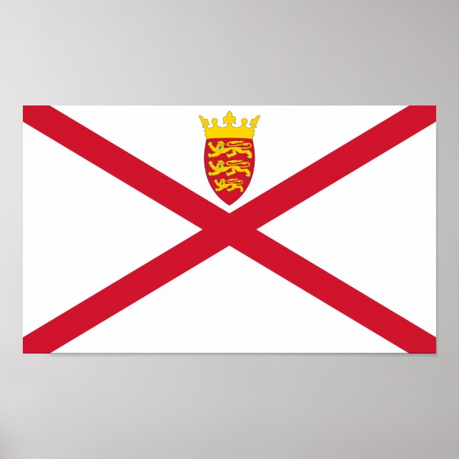 Poster Drapeau de Jersey (Devant)