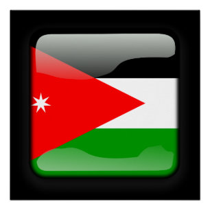 Poster Drapeau de Jordanie