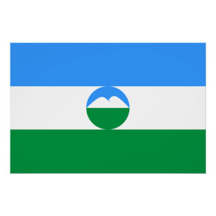 Poster Drapeau de Kabardino-Balkarie
