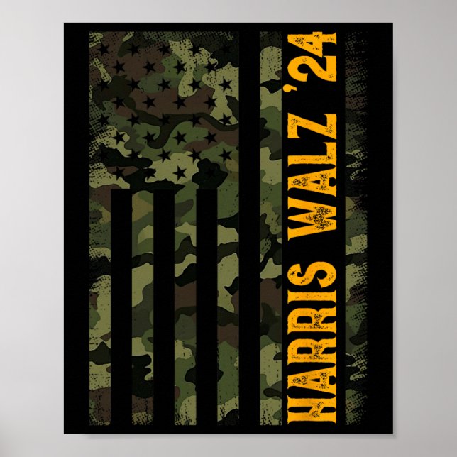 Poster Drapeau de Kamala Camo pour l'élection présidentie (Devant)