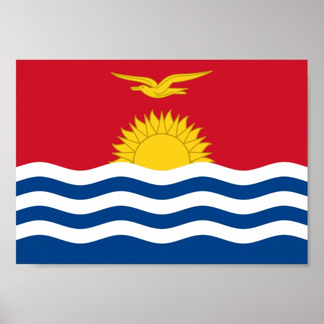 Poster Drapeau de Kiribati (Devant)
