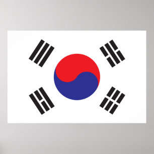 Poster Drapeau de la Corée du Sud