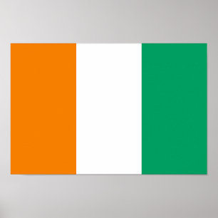 Poster Drapeau de la Côte d'Ivoire