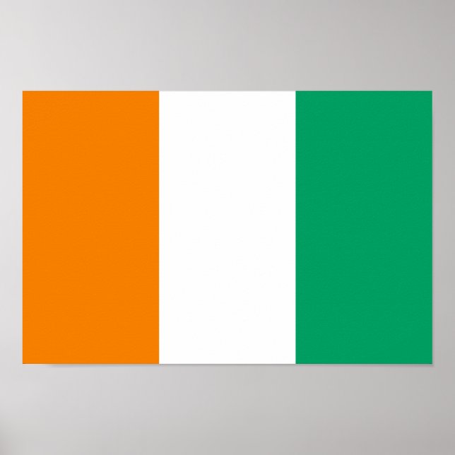 Poster Drapeau de la Côte d'Ivoire (Devant)