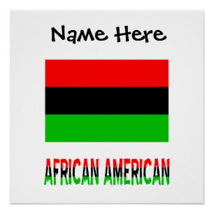 Poster Drapeau de la diaspora africaine personnalisé afro