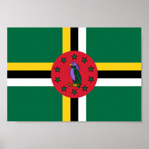 Poster Drapeau de la Dominique