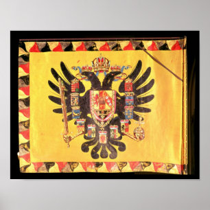 Poster Drapeau de la dynastie impériale des Habsbourg, ve