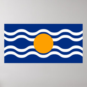 Poster Drapeau de la Fédération des Antilles
