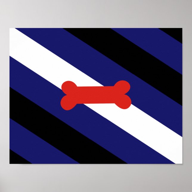 Poster Drapeau de la fierté de jeu de chiot (Devant)