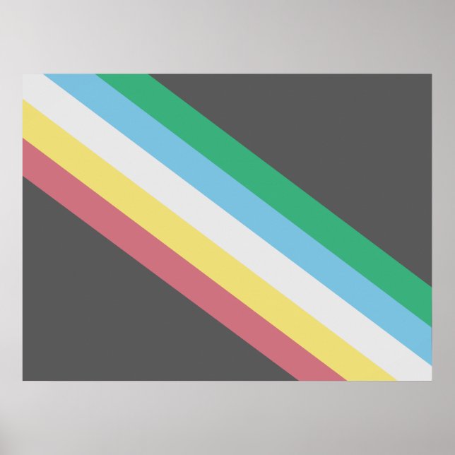 Poster Drapeau de la Fierté d'invalidité (Devant)