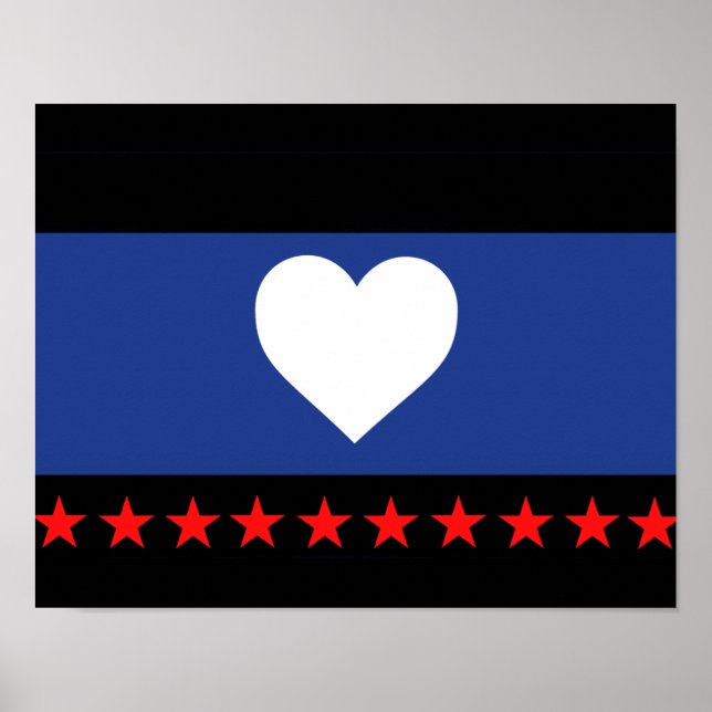 Poster Drapeau de la fierté du pied (Devant)
