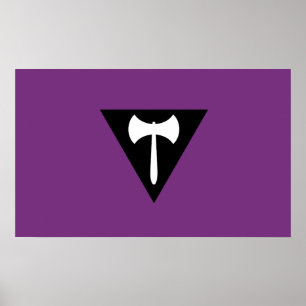 Poster Drapeau de la fierté lesbienne