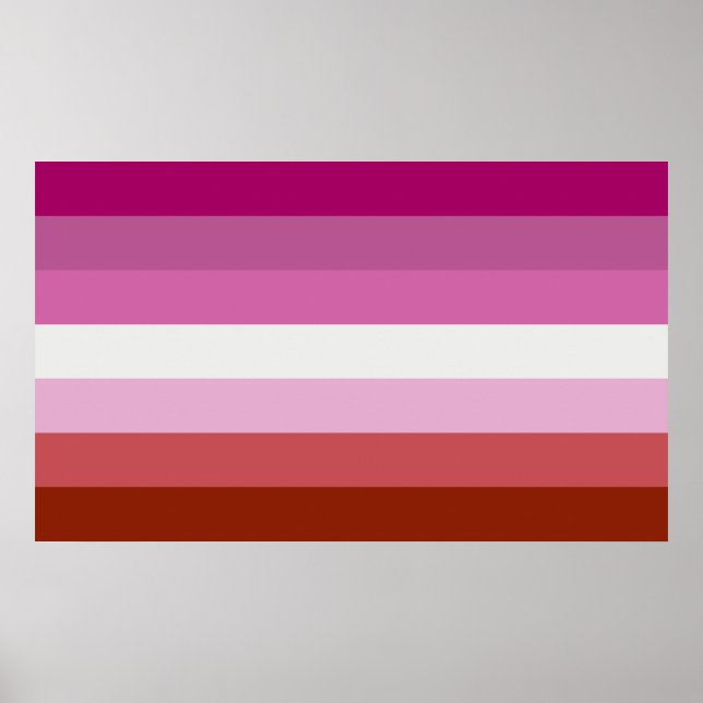 Poster Drapeau de la fierté lesbienne (Devant)