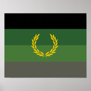 Poster Drapeau de la fierté militaire uniforme