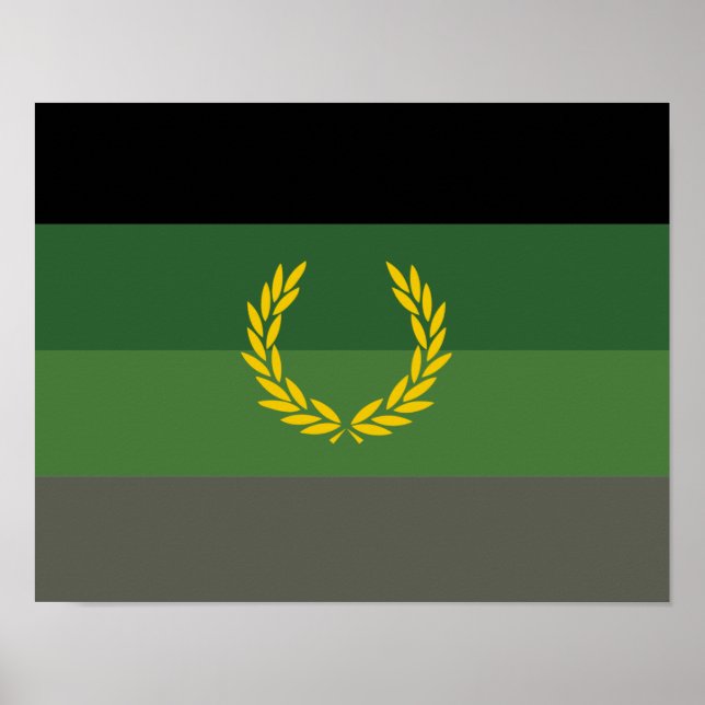 Poster Drapeau de la fierté militaire uniforme (Devant)