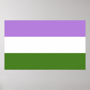 Poster Drapeau de la fierté queer