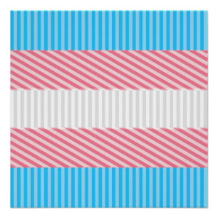 Poster Drapeau de la fierté transgenre Abstraite de la ba