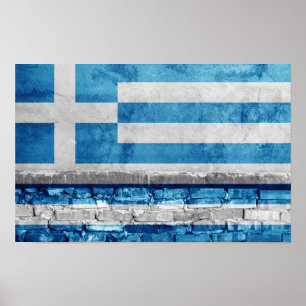 Poster Drapeau de la Grèce