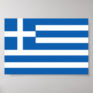 Poster Drapeau de la Grèce Drapeau grec