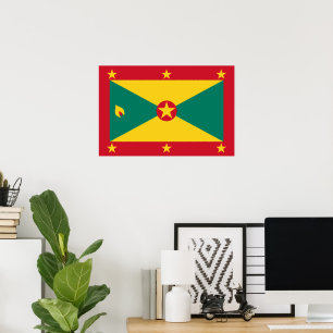 Poster Drapeau de la Grenade