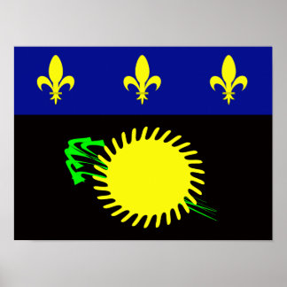 Poster Drapeau de la Guadeloupe
