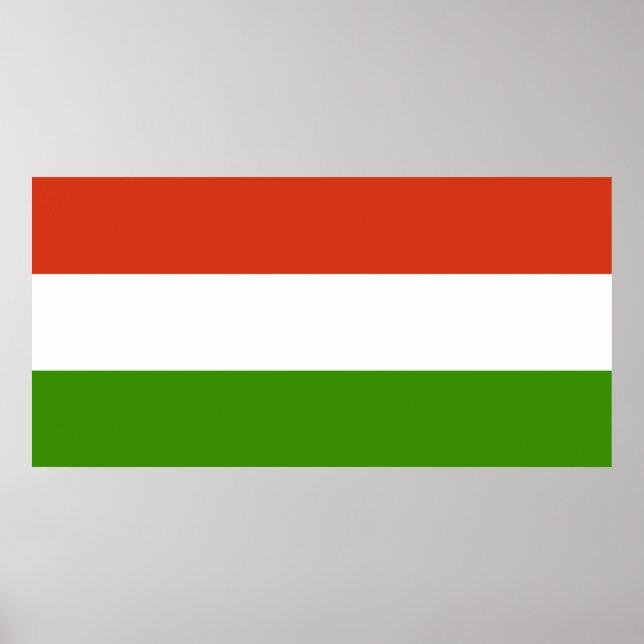 Poster Drapeau de la Hongrie (Devant)