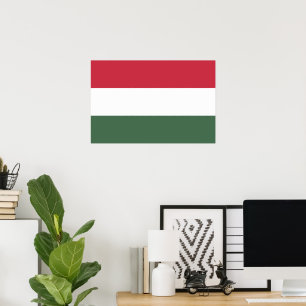 Poster drapeau de la Hongrie